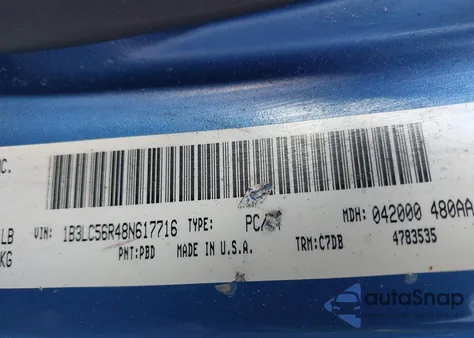 2008 Dodge Avenger Sxt из США, поврежденный, VIN 1B3LC56R48N617716